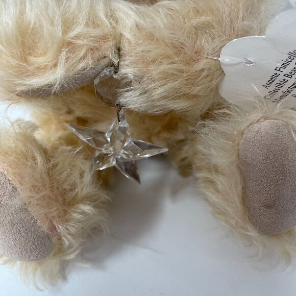 Annette Funicello Angel Bear Wings Star Charm Ribbon Hat Plush Stuffed Animal - Picture 8 of 9